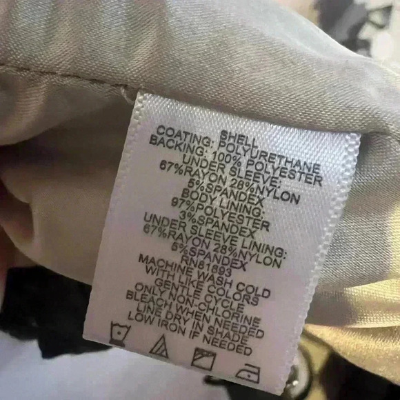 G.I.L.I Women’s Olive Green Leather Jacket Plus Size Blazer 22W - Picture 5 of 5